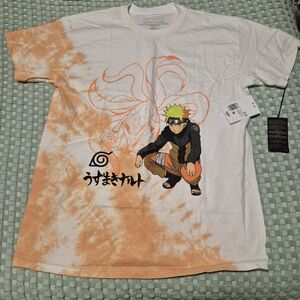 Naruto Graphic T-Shirt with Orange Tie-Dye